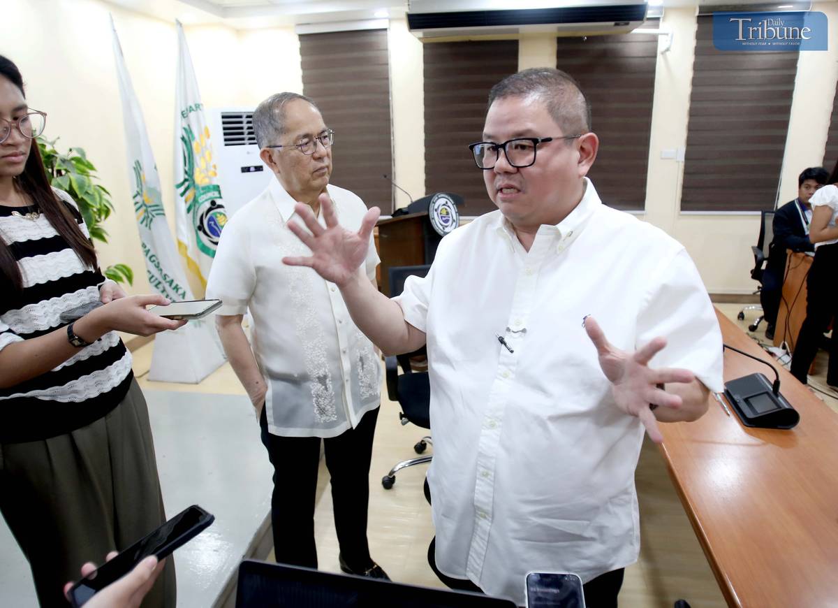 AGRICULTURE Secretary Francisco Tiu Laurel Jr. and Labor Secretary Bienvenido Laguesma speak during the ceremonial signing of a memorandum of agreement between the Department of Agriculture and the Department of Labor and Employment at the Kadiwa ng Pangulo sa Dairy Box on 16 June 2025. The deal expands the P20 rice program of President Ferdinand Marcos Jr., aiming to ease the financial burden of low-income workers while boosting demand for locally produced rice. | Photo by Analy Labor