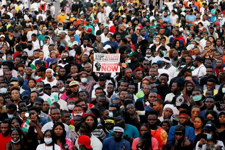 Police break up Nigeria protest