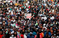 Police break up Nigeria protest
