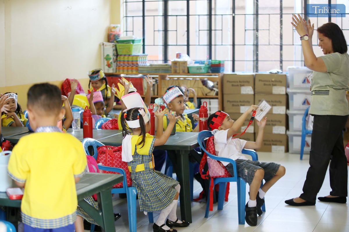 Teachers conduct morning classes on the first day of school at Corazon Aquino Elementary School in Batasan, Quezon City, on Monday, 16 June 2025.