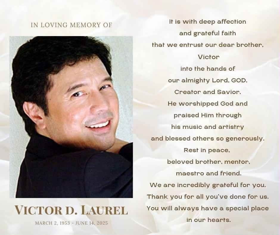 Victor 'Cocoy' Laurel passes on, legacy of music and grace lives on