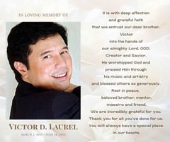 Victor 'Cocoy' Laurel passes on, legacy of music and grace lives on