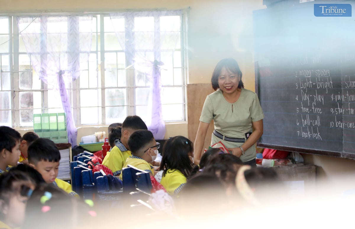 Teachers conduct morning classes on the first day of school at Corazon Aquino Elementary School in Batasan, Quezon City, on Monday, 16 June 2025.