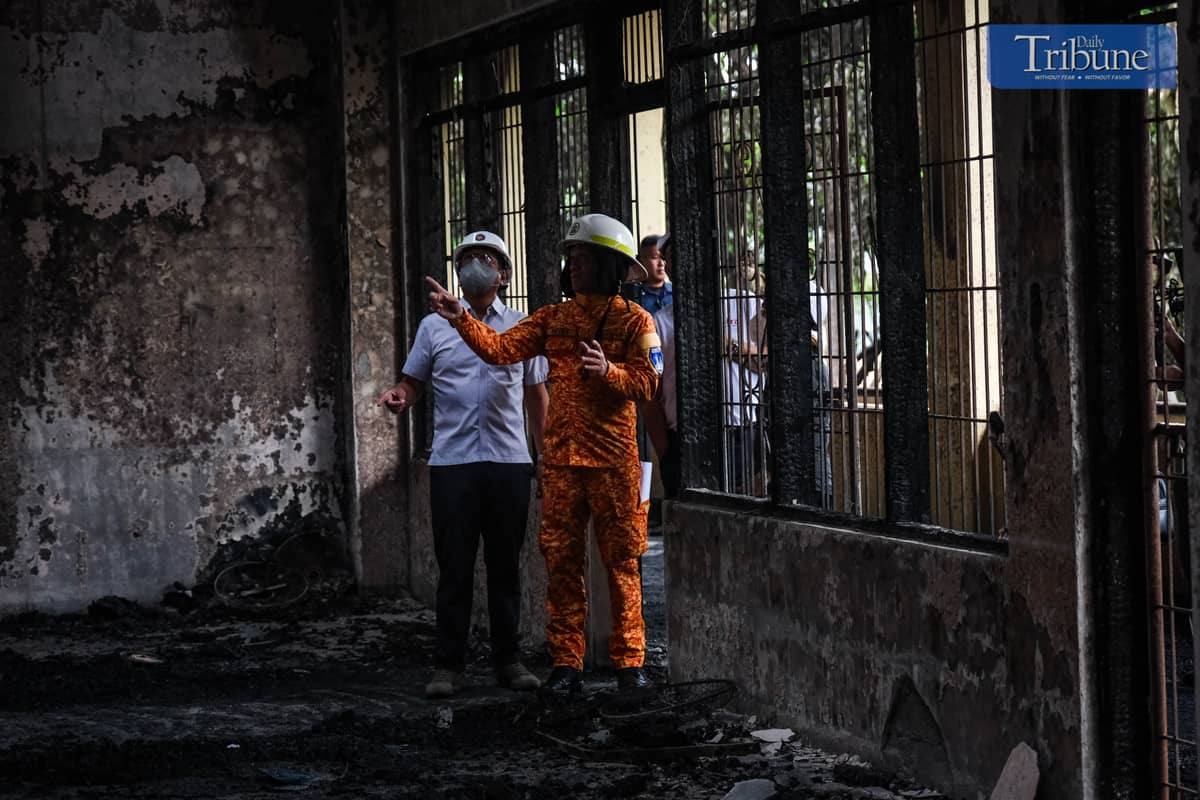 President Ferdinand Marcos Jr. visits San Francisco High School in Quezon City on 18 June 2025, offering support and solidarity days after a fire displaced over 700 students.