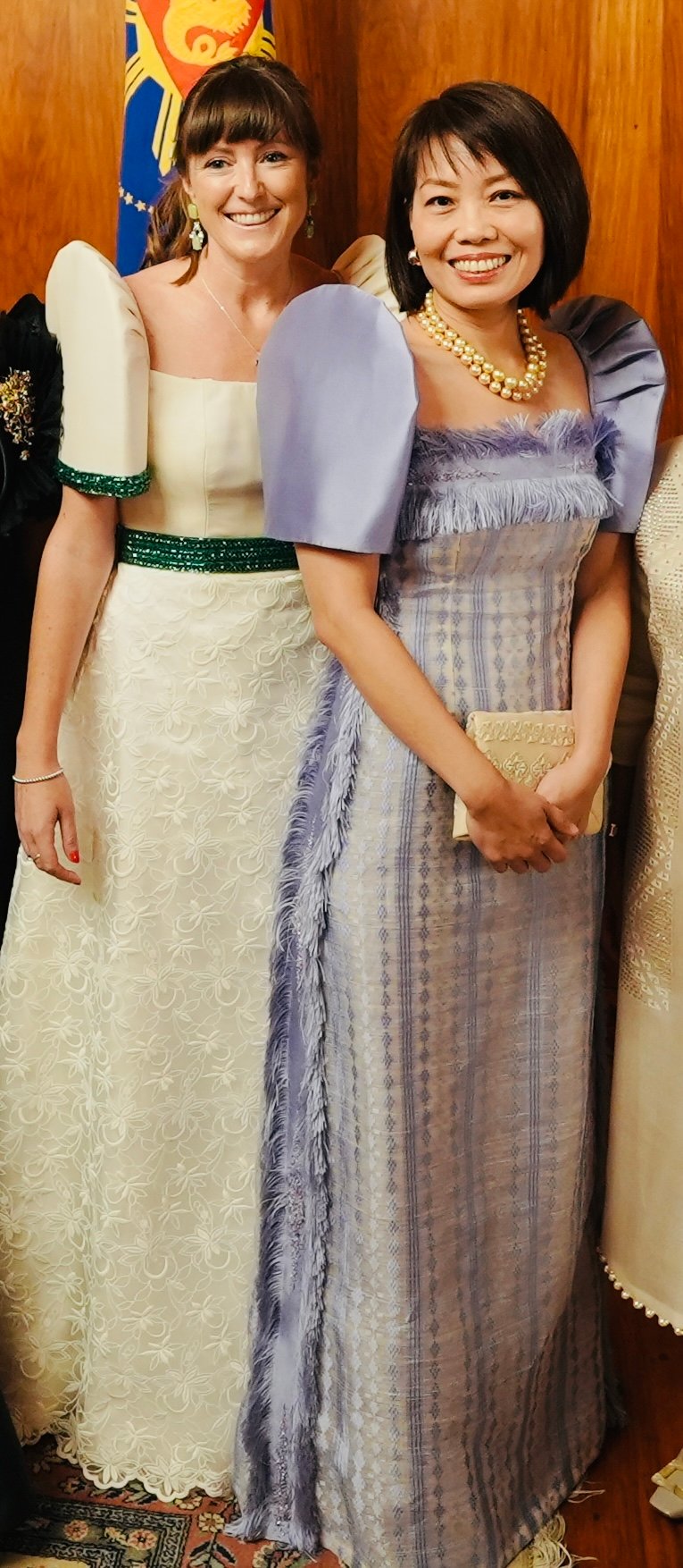 Ireland Ambassador H.E. Emma Hickey in Michael Leyva and Singapore Ambassador H.E Constance See in Dennis Lustico.