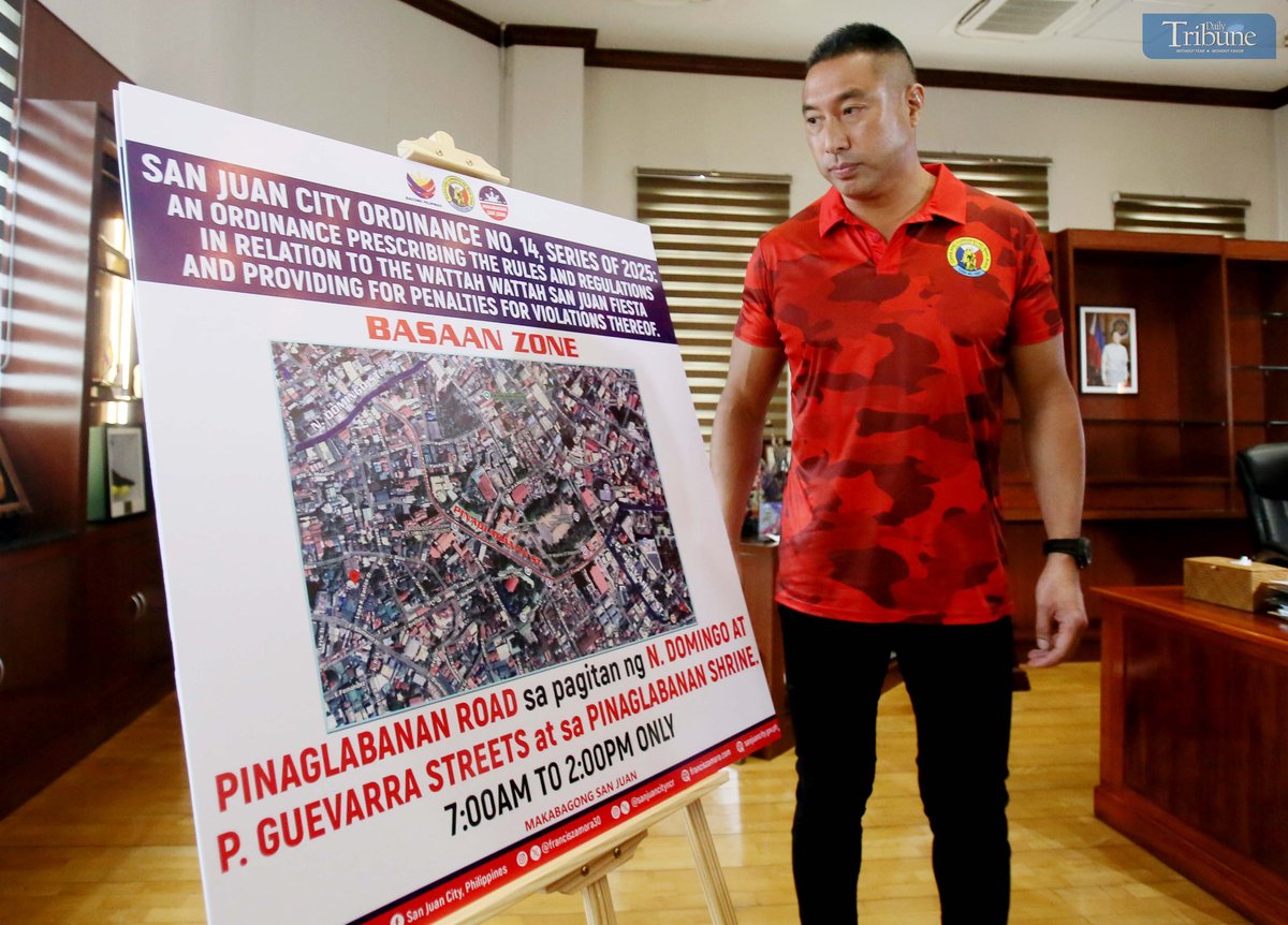 SAN Juan City Mayor Francis Zamora briefs the media on Wednesday, 18 June, to outline final preparations and updated guidelines for the 2025 Wattah Wattah Festival. Zamora emphasized key provisions of the new ordinance aimed at ensuring a safer, more organized, and meaningful celebration of the Feast of St. John the Baptist on 24 June.