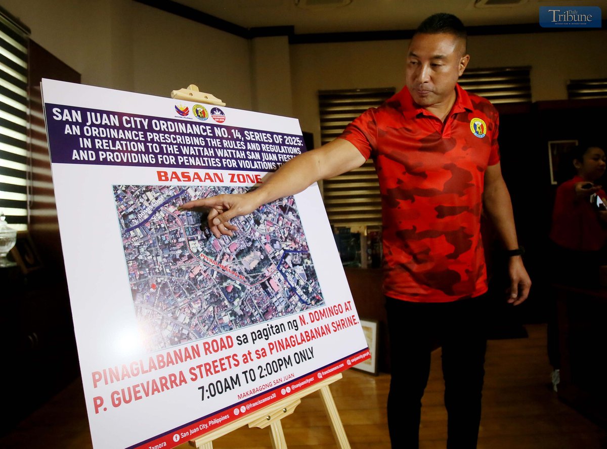 SAN Juan City Mayor Francis Zamora briefs the media on Wednesday, 18 June, to outline final preparations and updated guidelines for the 2025 Wattah Wattah Festival. Zamora emphasized key provisions of the new ordinance aimed at ensuring a safer, more organized, and meaningful celebration of the Feast of St. John the Baptist on 24 June.