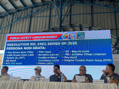 Valenzuela bans street gangs