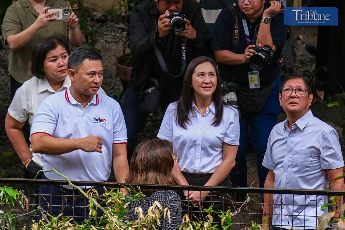 President Ferdinand Marcos Jr. visits San Francisco High School in Quezon City on 18 June 2025, offering support and solidarity days after a fire displaced over 700 students.