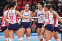 ALYSSA Valdez (middle) and the Creamline Cool Smashers