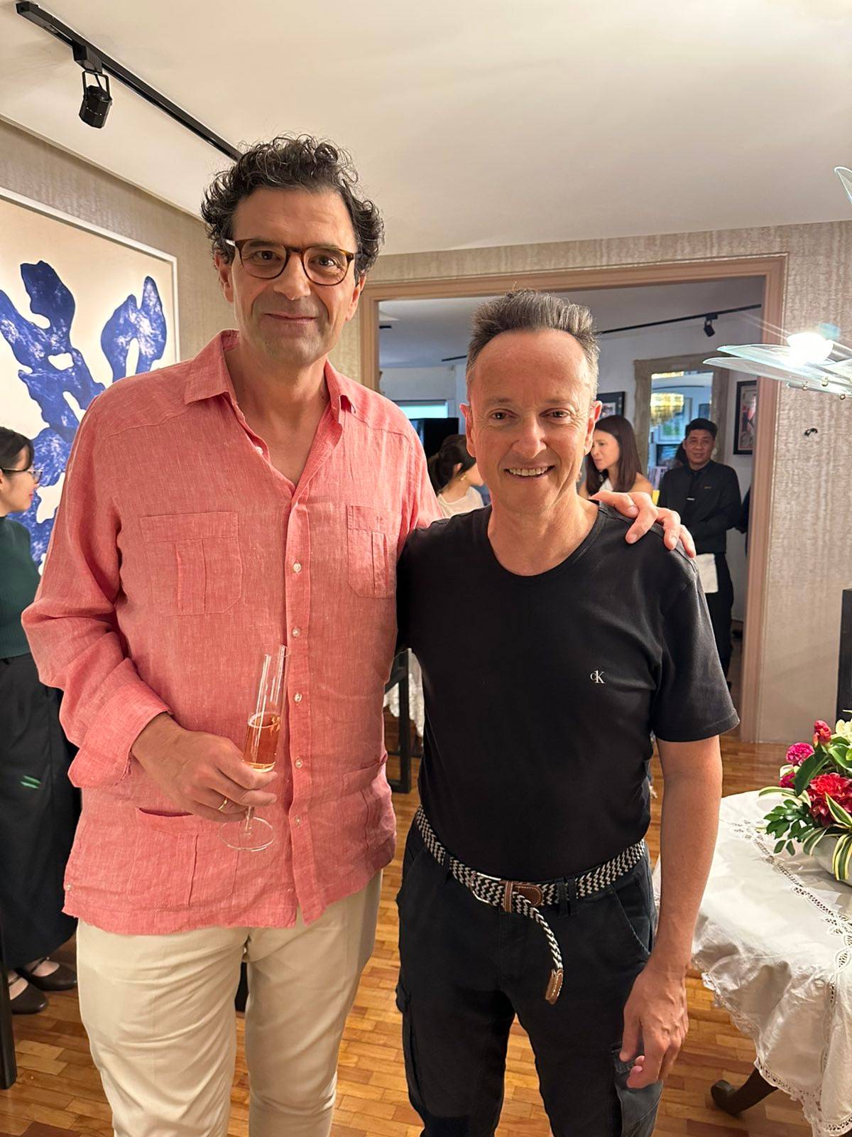 Adolfo Cayon (gallerist from Madrid) and Joan Punyet Miro (grand son of the legendary artist Miro).