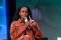FORMER US First Lady Michelle Obama speaks at the 2025 SXSW Conference and Festival in the Austin Convention Center on March 13, 2025, in Austin, Texas.