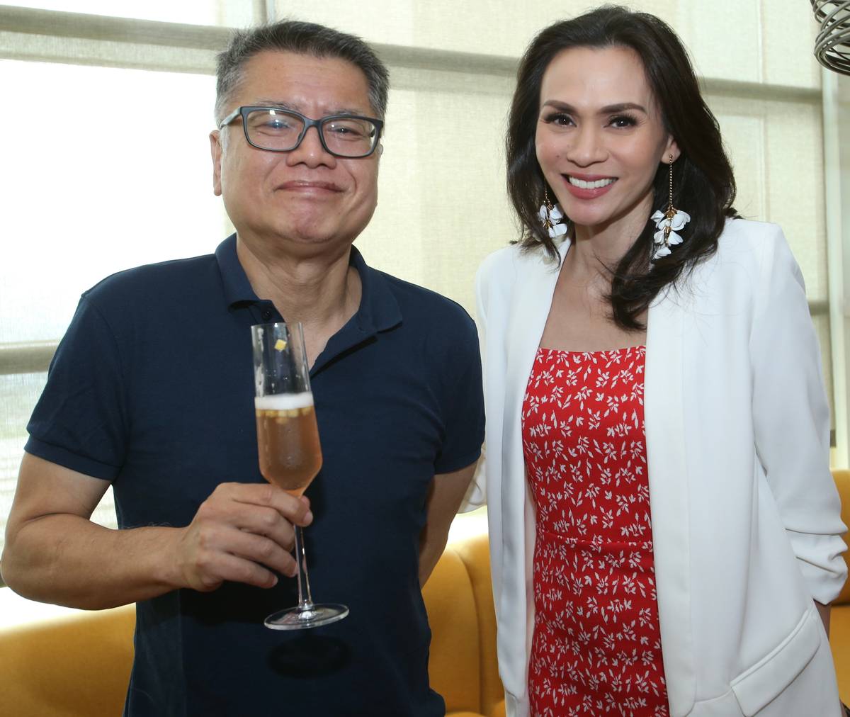 Food blogger Gerry San Miguel and Issa Litton, who hosted the event.