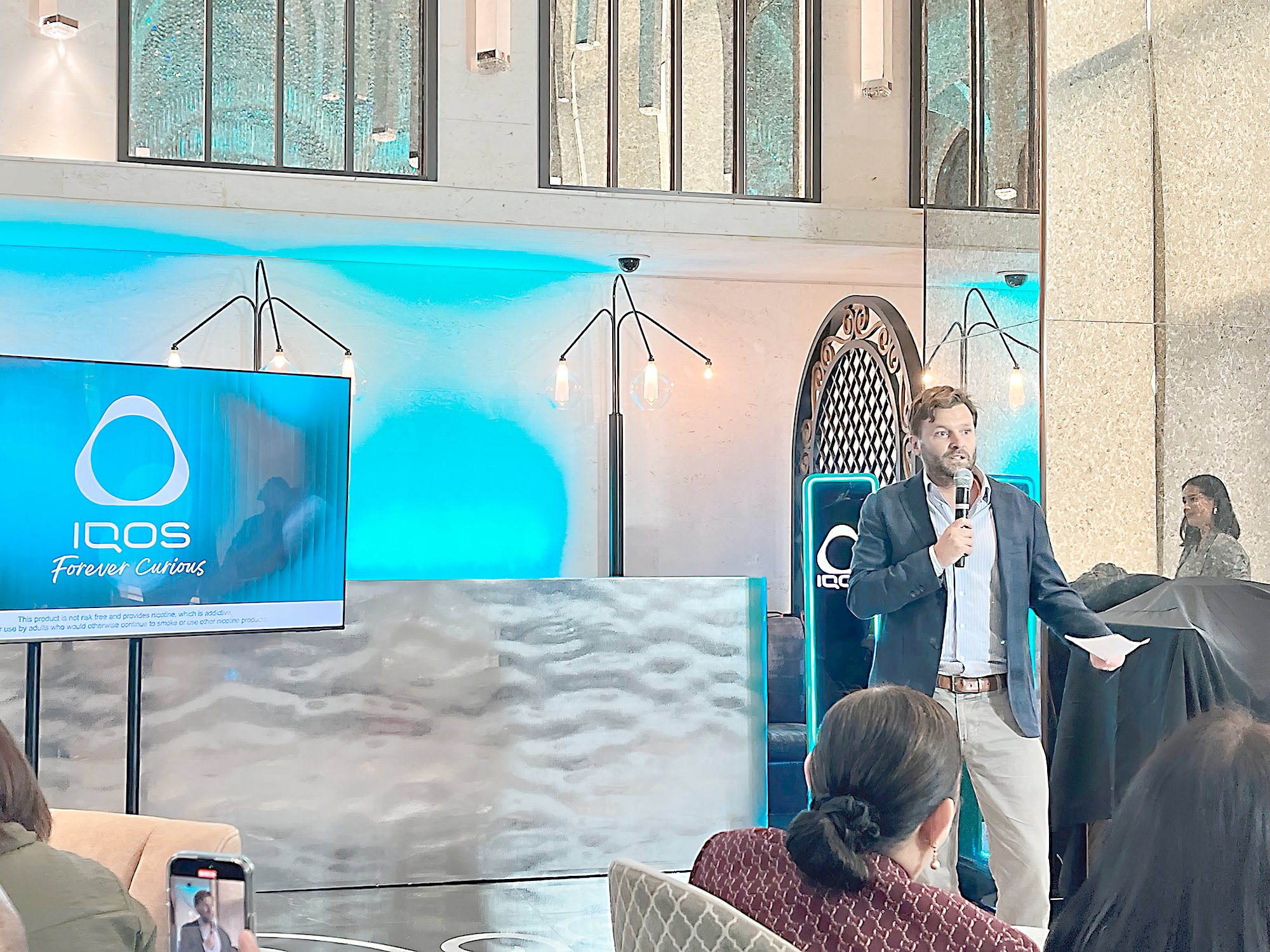 Gijs de Best, president of PMFTC, disclosed that the company is eyeing for a double-digit growth this year, as the number of IQOS users are improving, in a forum on Friday at Okada Manila, Parañaque City.