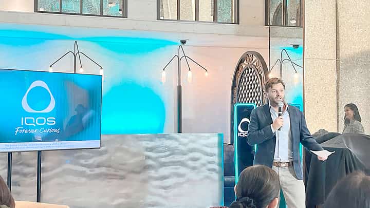 Gijs de Best, president of PMFTC, disclosed that the company is eyeing for a double-digit growth this year, as the number of IQOS users are improving, in a forum on Friday at Okada Manila, Parañaque City.