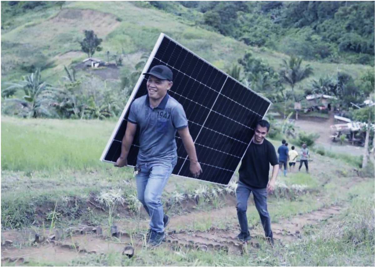 Aboitiz Foundation delivers solar panels to a last mile school in Davao City as part of its mission to energize remote classrooms and enable digital learning through AuroraPH.