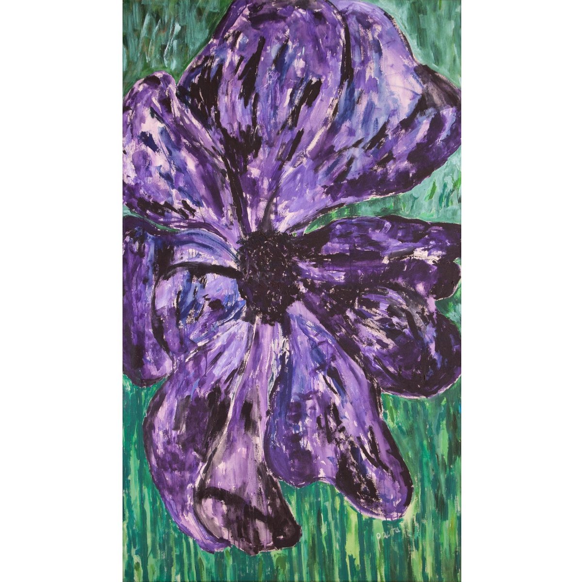 Pacita Abad’s painting ‘Anemone,’ which reveals her early preoccupation with post-impressionism, fetched P2,102,400.