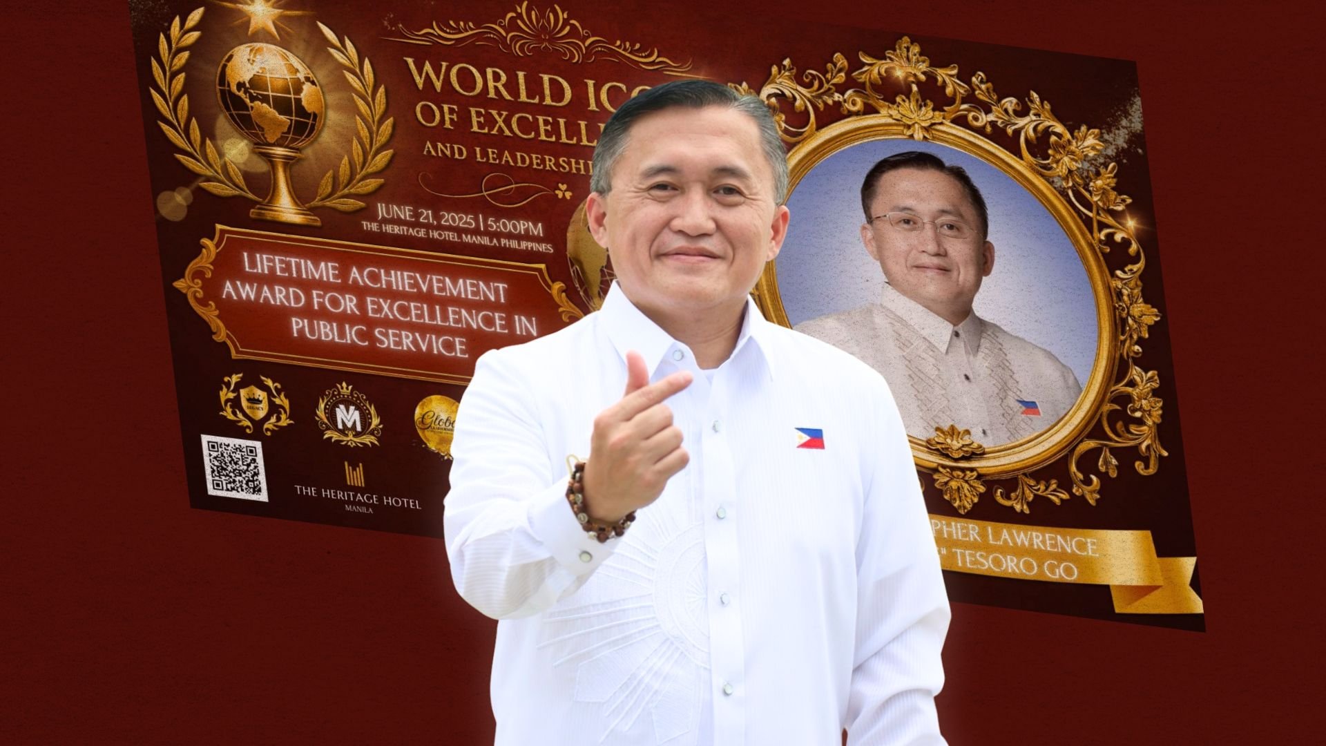 Bong Go bags lifetime honor for service
