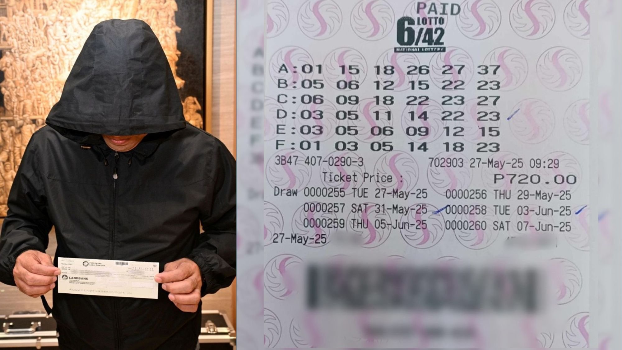 Family birthdates lead Cebu man to P102M Lotto jackpot