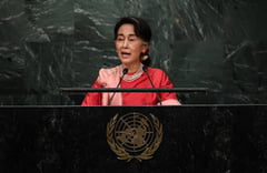 Myanmar woman arrested
for Suu Kyi ‘happy birthday’ post