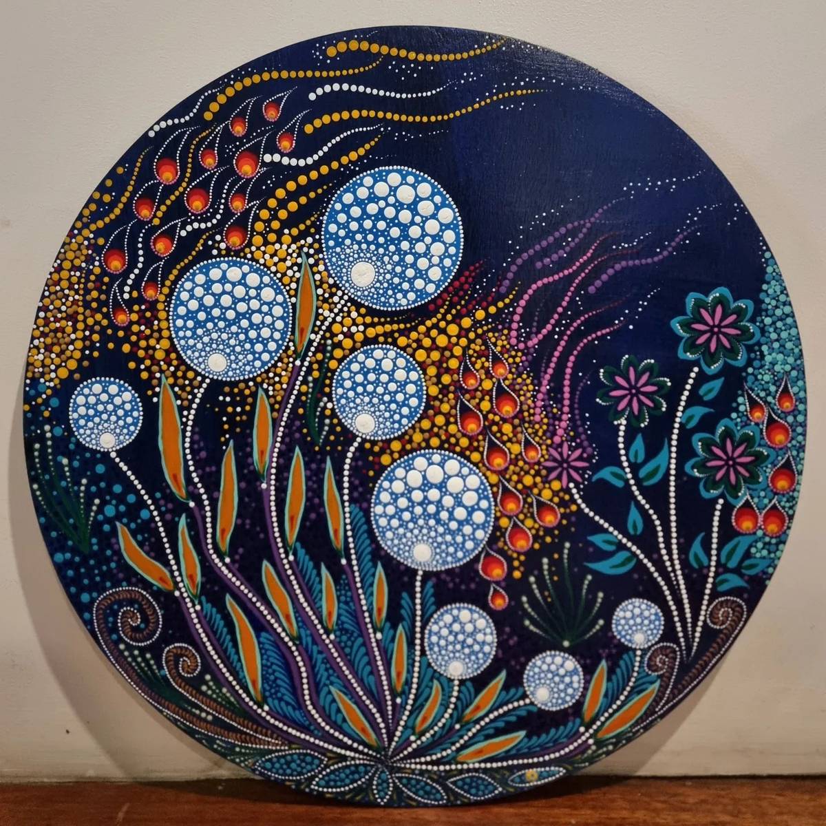 20-inch Mandala (Under the Sea) (Acrylic Paint).