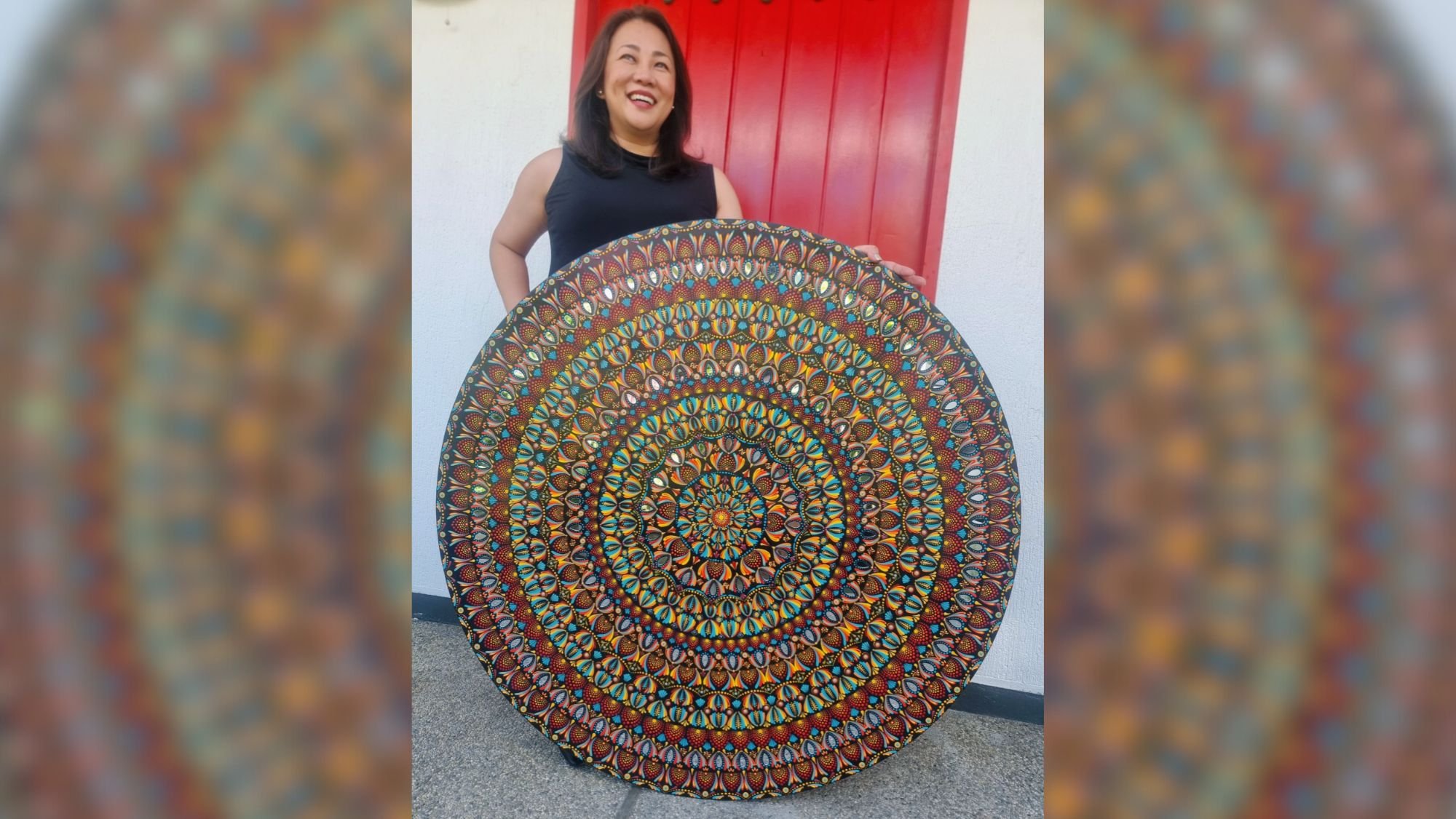 Mandala artist in first solo exhibit