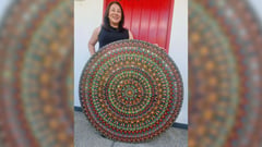 Mandala artist in first solo exhibit