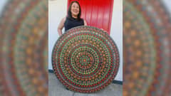 Mandala artist in first solo exhibit