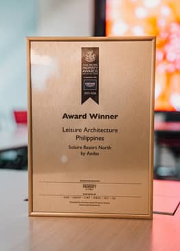 SOLAIRE Resort North honored with the Leisure Architecture Award at the Asia Pacific Property Awards 2025.