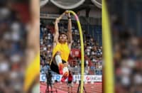 ARMAND Duplantis skies to an impressive 6.13-meter mark to clinch the gold medal in the Golden Spike meet in Ostrava, Czech Republic.
