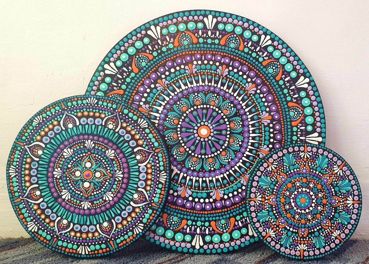 11-7-5-inch Mandala Set (Acrylic Paint).