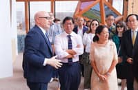 Marcoses check out Italy, Holy See pavilions