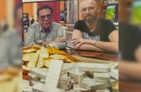 Chavit Singson with Maciej Mikurda, the writer of the book.