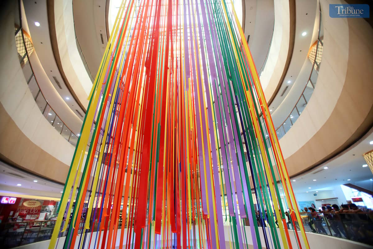A vibrant Pride-colored display brightens Fisher Mall in Quezon City during the Pride Without Borders celebration on Thursday, June 26, 2025. The event, held in partnership with the local government unit, expresses solidarity with the LGBTQ+ community in celebration of Pride Month.