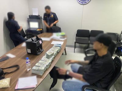 Filipino passenger caught with undeclared cash bundles