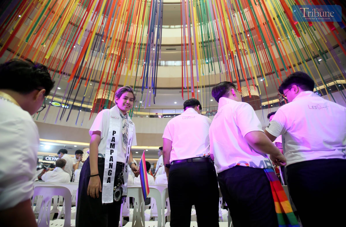 Candidates of Tomboy Philippines 2025 — the first and only national pageant celebrating strong, proud, and empowered lesbians — join the Pride March at Fisher Mall in Quezon City on Thursday, June 26, 2025, during the Pride Without Borders celebration held in partnership with the local government unit.