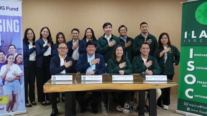 SEATED (from left to right): Anthony L. Maglunsod, Pag-IBIG Vice President of NCR & Regional Sales Group; Fermin A. Sta. Teresa Jr., Pag-IBIG Senior Vice President of Sales/Business Development Sector; May V. Lopez, ISOC Land President; Mar Francisco, ISOC Land Assistant Vice President of Sales Administration; Standing (from left to right): Caryl Mae B. Torio, Danielle C. Paloyo, Jaedine T. Ylade – Pag-IBIG Housing Relationship Officers; Richard M. Roque, Pag-IBIG Division Chief III; Tina Marie I. Gabiosa, Pag-IBIG Department Manager III; Kristian Delos Reyes, ISOC Land Bank Financing Manager; George Mikhael Erandio ISOC Land Legal Supervisor; Austin Bernard Diaz, ISOC Land Marketing Manager; Monica Torio, ISOC Land Bank Financing Supervisor.