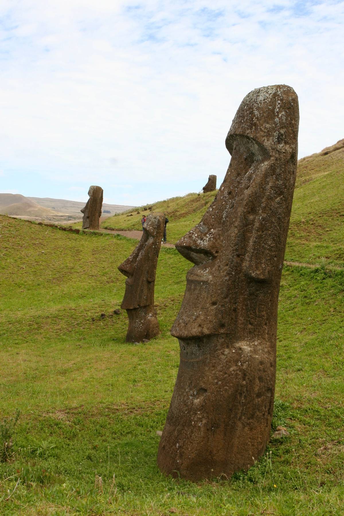 Rano Raraku’s slopes.