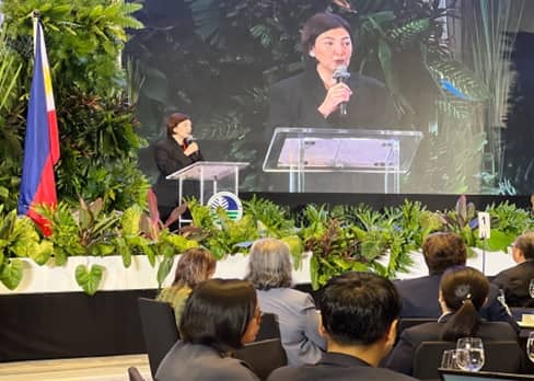 ABOITIZ Foundation president Ginggay Hontiveros-Malvar reaffirms the Aboitiz Group’s commitment to sustainable forest management during the DENR’s SFLMA launch.