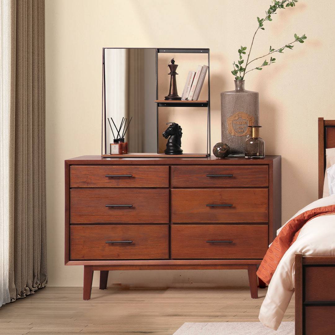 SOLID wood chest drawers.