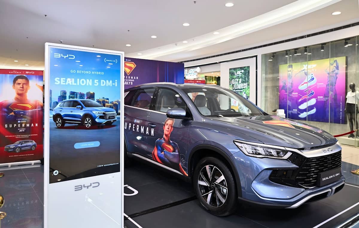 BYD rolls out its Superman-themed Sealion 5 DM-i ahead of the movie’s release at SM North EDSA.