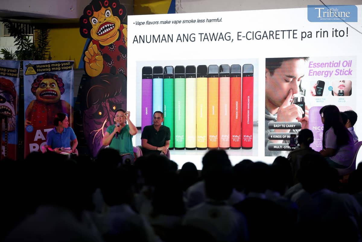 (JUNE 30, 2025) Students from Eusebio High School participate in the Department of Health’s (DOH) No Smoking Month campaign on Monday, June 30, 2025, in Pasig City. This year’s theme, “Wag Magpaloko sa Vape at Sigarilyo,” to raise awareness among the youth about the harmful effects of tobacco and vape use. Eusebio High School is also home to the country’s first-ever student-led Anti-Vape and Anti-Tobacco Council. The council seeks to empower students to take an active role in spreading health awareness and advocating against tobacco and vape use among their peers.