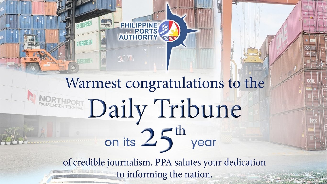Philippine Ports Authority - Warmest congratulations to the Daily Tribune on its 25th year