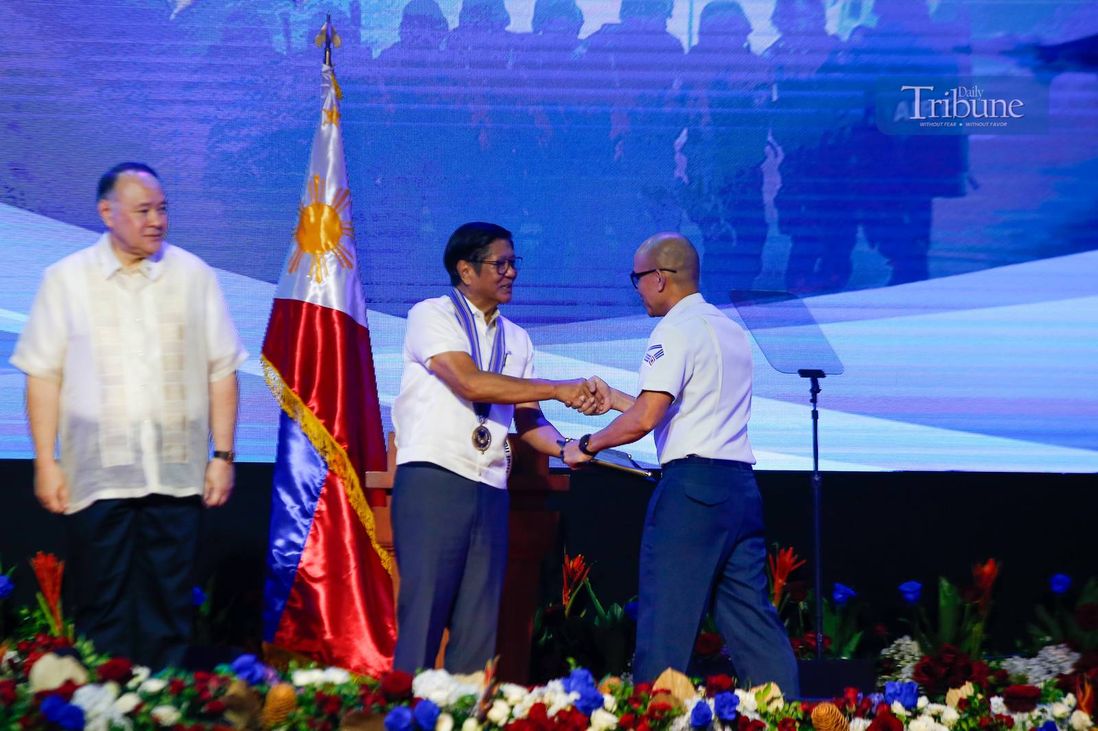 President Ferdinand Marcos Jr. leads the celebration of the 78th founding anniversary of the Philippine Air Force (PAF) at the PAF Multi-Purpose Gymnasium in Colonel Jesus Villamor Air Base, Pasay City, on 01 July 2025.