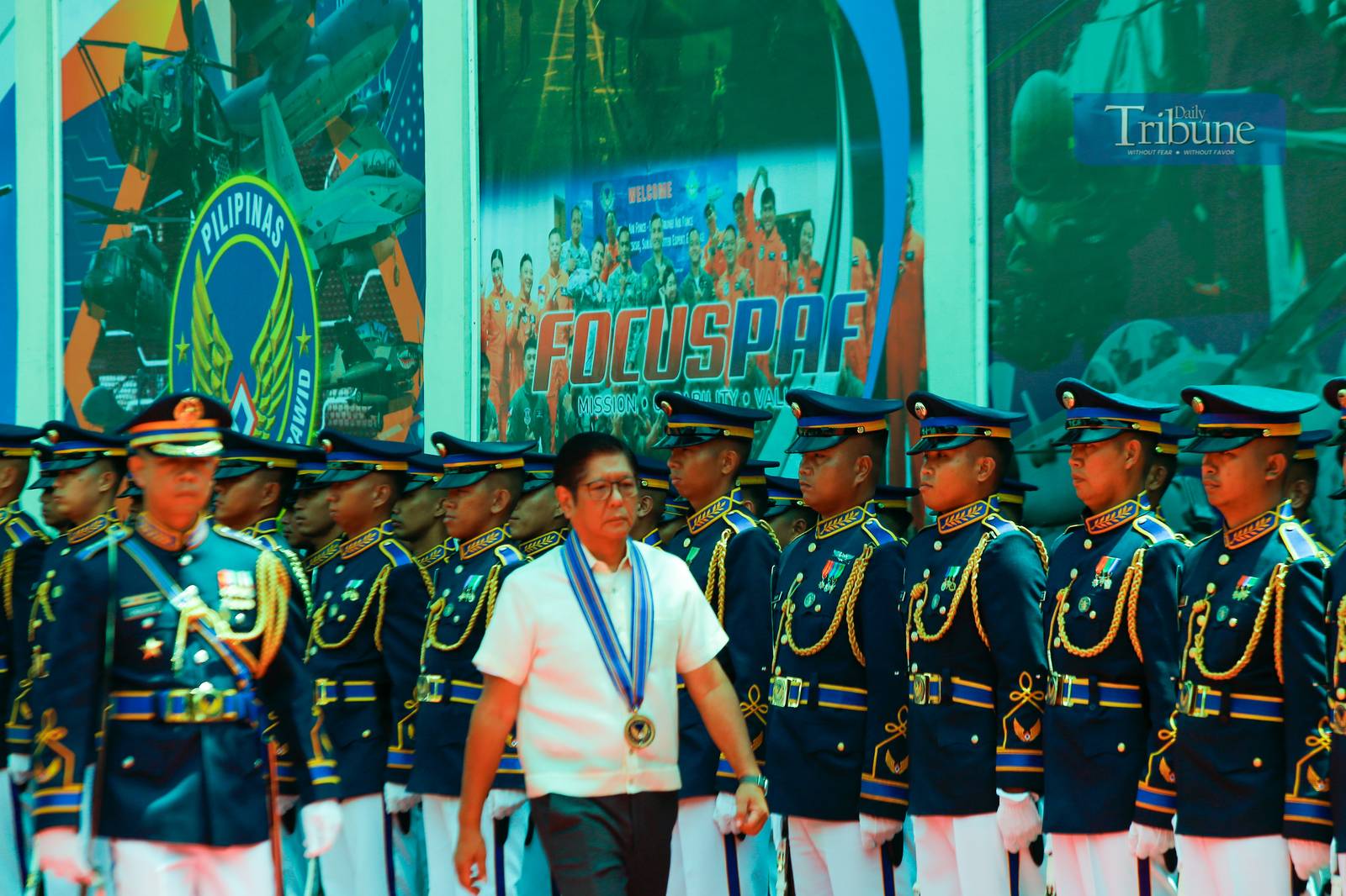 President Ferdinand Marcos Jr. leads the celebration of the 78th founding anniversary of the Philippine Air Force (PAF) at the PAF Multi-Purpose Gymnasium in Colonel Jesus Villamor Air Base, Pasay City, on 01 July 2025.