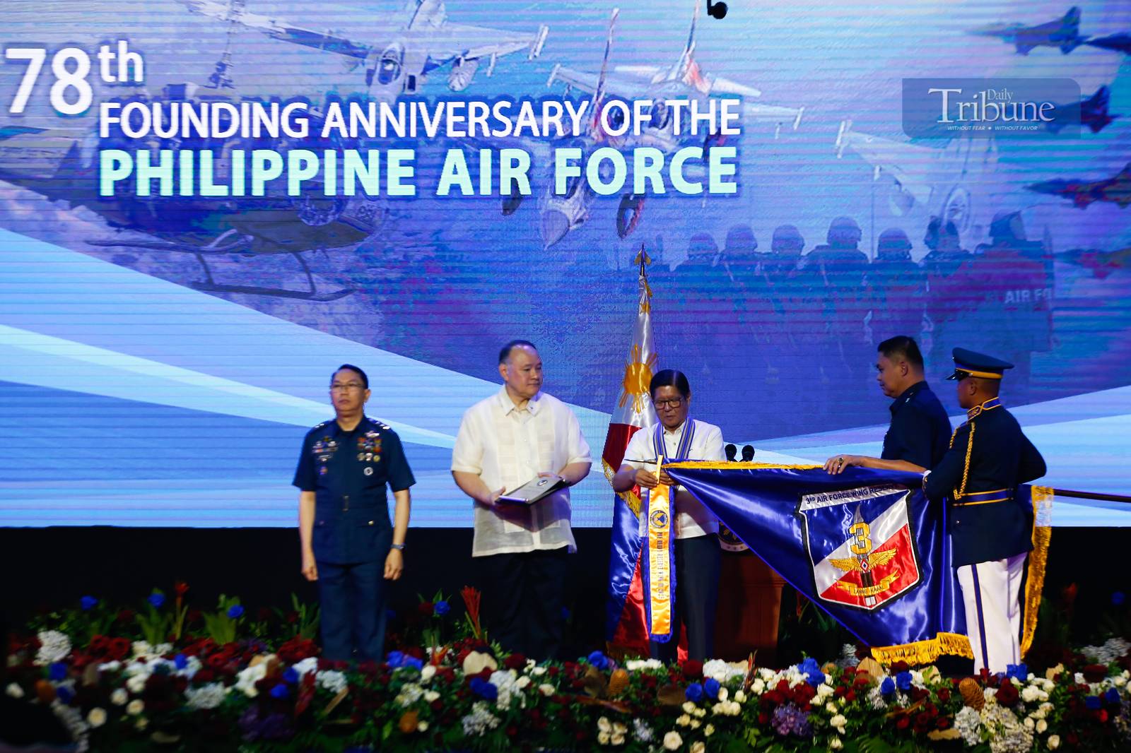 President Ferdinand Marcos Jr. leads the celebration of the 78th founding anniversary of the Philippine Air Force (PAF) at the PAF Multi-Purpose Gymnasium in Colonel Jesus Villamor Air Base, Pasay City, on 01 July 2025.