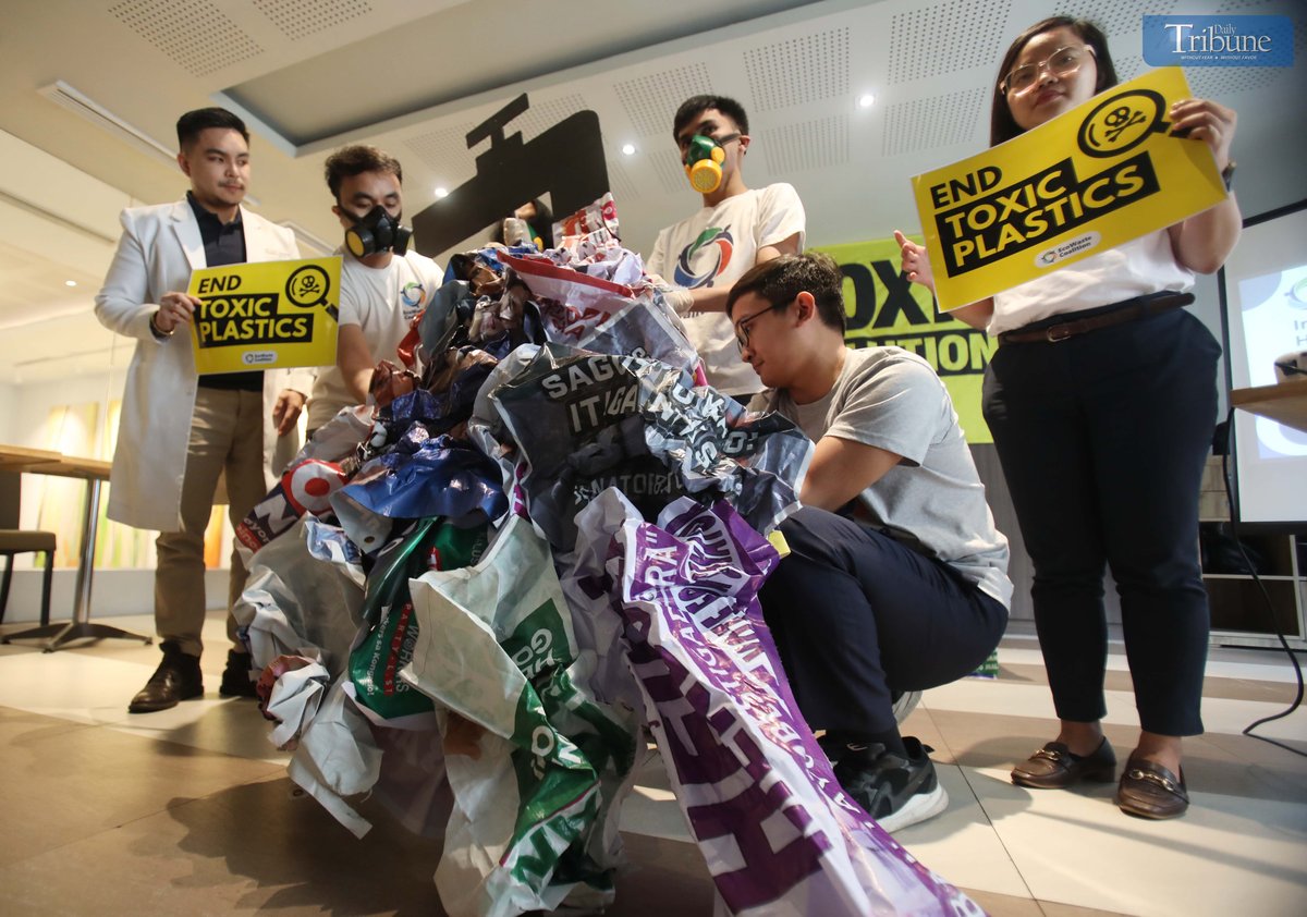 At a press conference in Quezon City marking Plastic-Free July, toxics watchdog EcoWaste Coalition revealed that polyvinyl chloride (PVC) tarpaulins used in the recent midterm elections contain hazardous industrial chemicals that pose serious risks to human health and the environment. The group called for stronger local and international regulations to eliminate the use of such toxic substances in plastic products.
