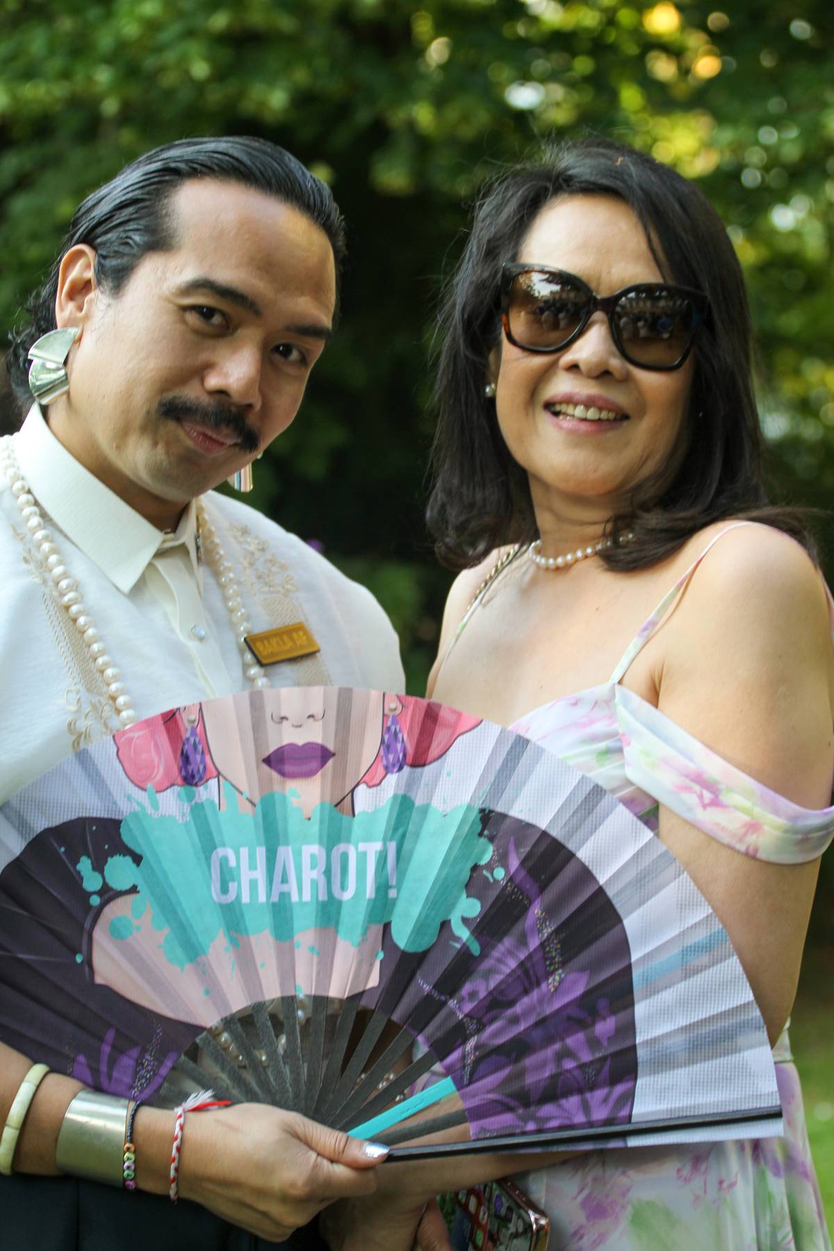 Artist Gerard Rabara and mother Angelina Serrano Rabara of UNOV.