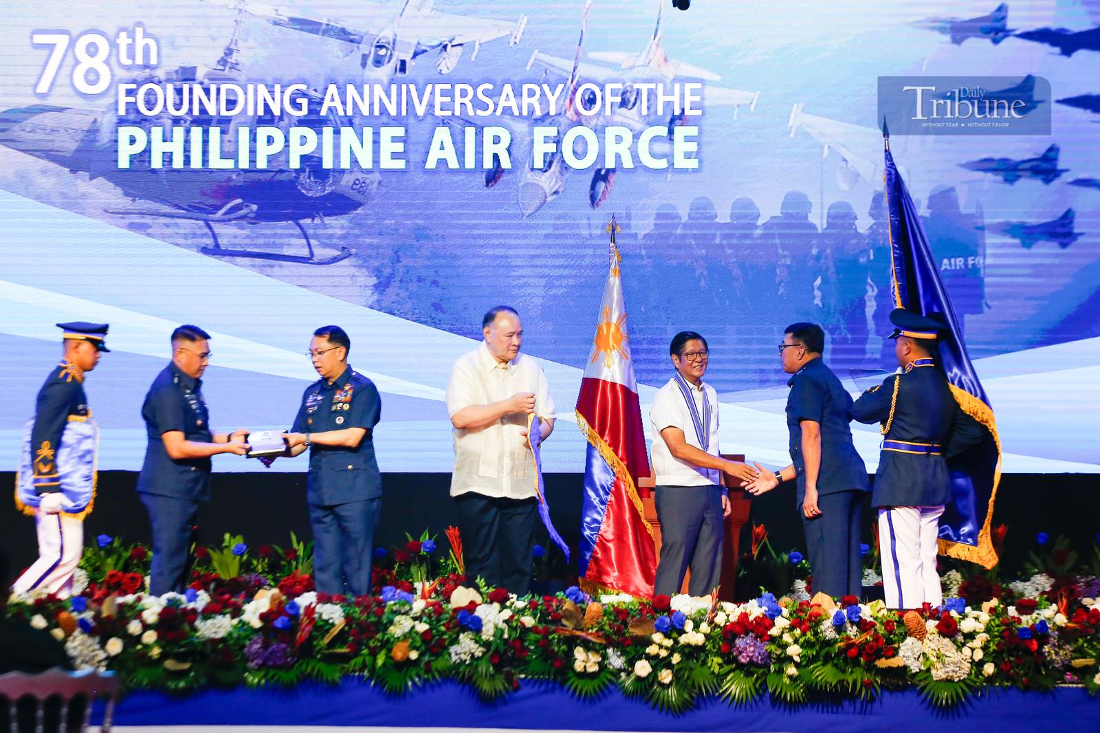 President Ferdinand Marcos Jr. leads the celebration of the 78th founding anniversary of the Philippine Air Force (PAF) at the PAF Multi-Purpose Gymnasium in Colonel Jesus Villamor Air Base, Pasay City, on 01 July 2025.