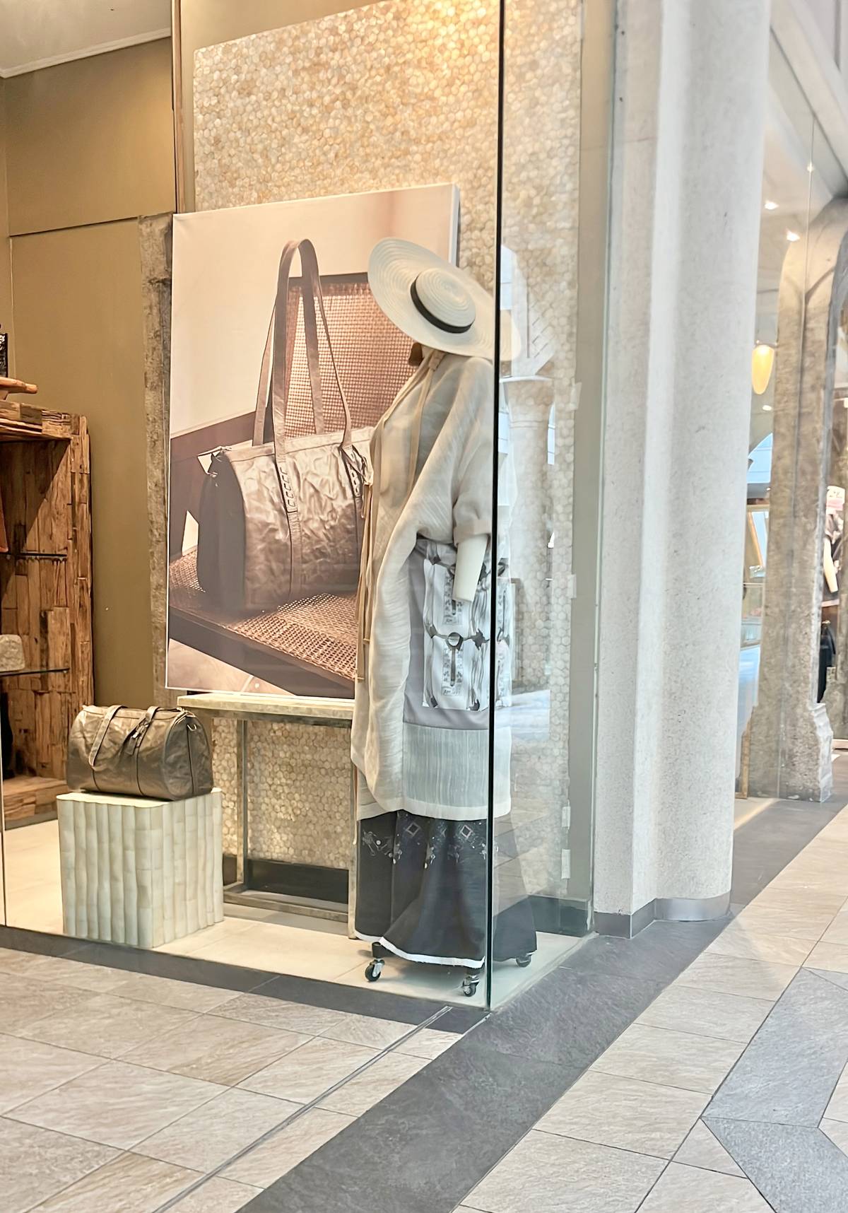 Artisan Mono Wrapped Tote in Tan.